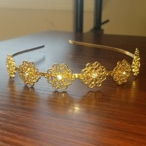 Aldo gold floral headband